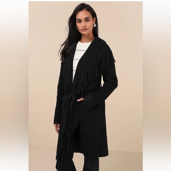 Anthropologie NWT NVLT Fringed Coatigan size XL. - Picture 3 of 16